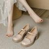 Fashion Ladies Pumps Platform High Heel Square Toe Women's Mary Jane Shoes Spring and Autumn Korean Style On Offer Chic Elegant Footwear