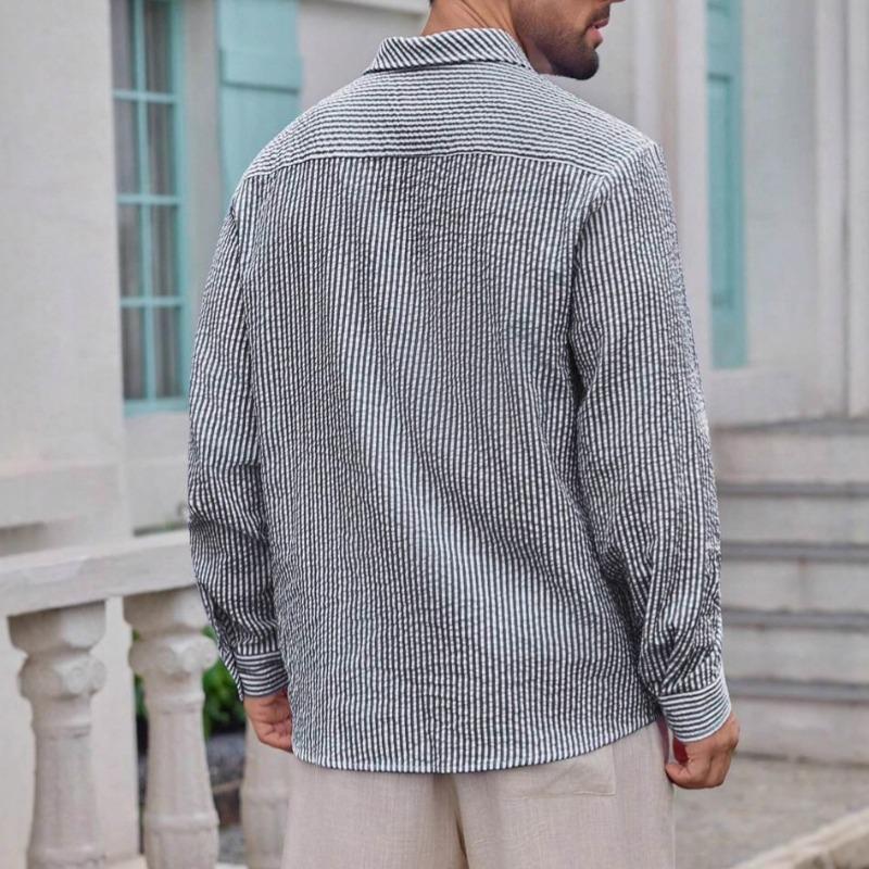 

Autumn and Winter Men s Shirts Breathable Cotton Long-sleeved Plaid Shirt Casual Slim Top Shirt XXL чорний