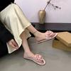 Women Slippers 2026 New Summer Elegant Women Shoes Trend Comfortable Flat Slippers Fashionable Flower Sandals Home Slides Women