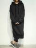 Plus Size Women's Solid Color Long-Sleeve Casual Sweatshirt and Windbreaker Coat