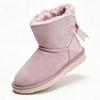 Neue Mode Damen Warme Schneestiefel Winterstiefel 100% Echtes Rindsleder Damen Stiefel Knöchelschuhe Größe 35-44
