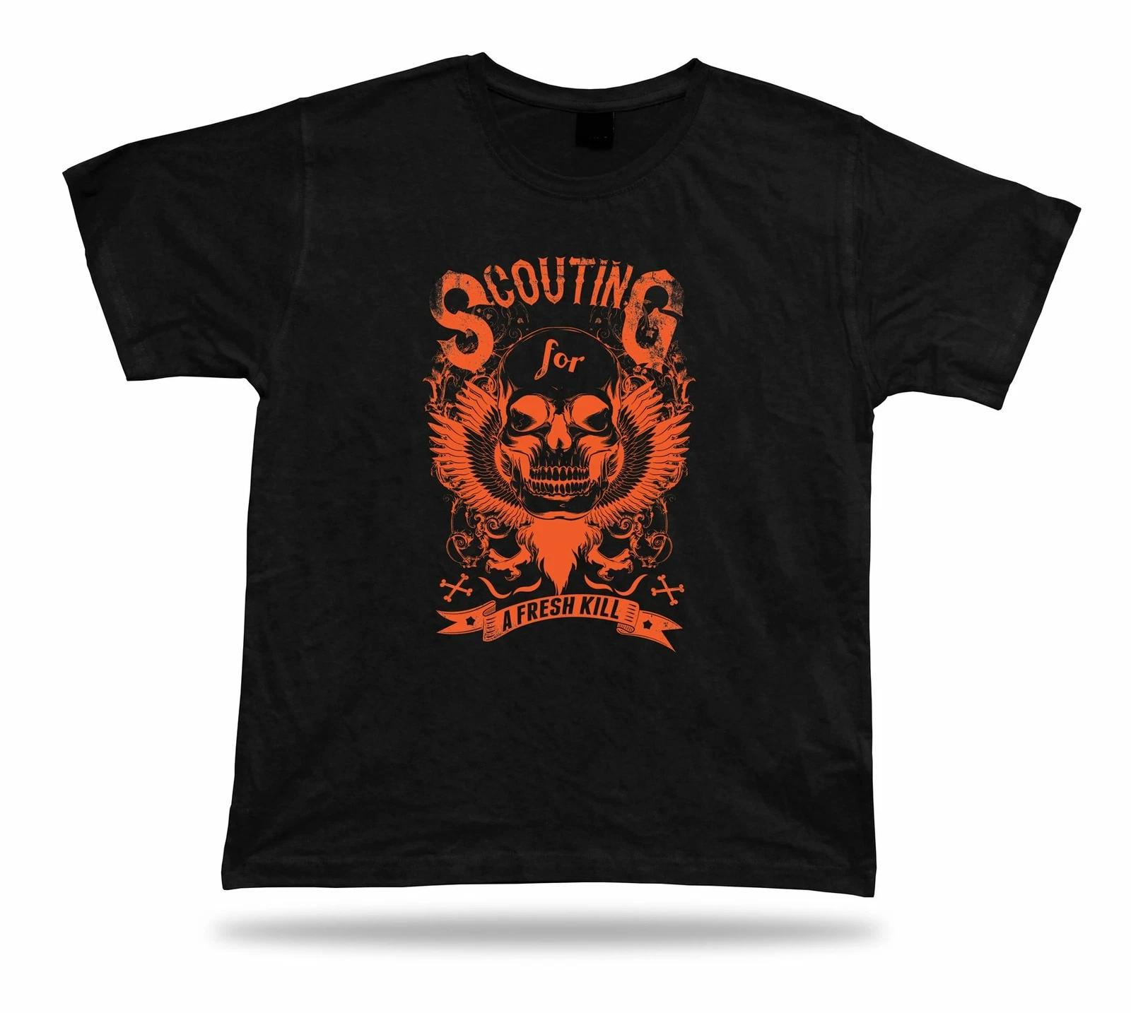 Tshirt Tee Shirt Birthday Gift Idea Scouting Kill Skull Retro Classic Vintage S
