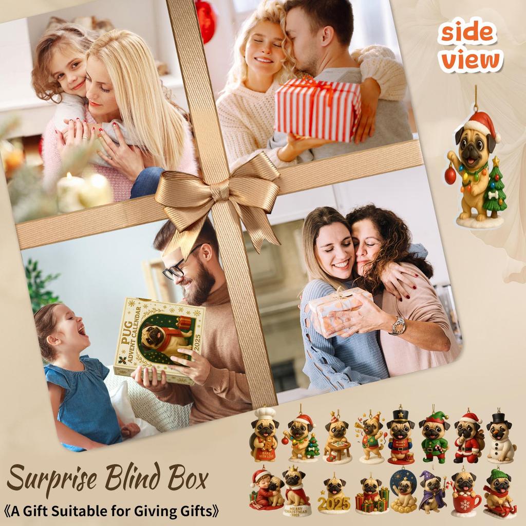 Kalendarz odliczający zawiera 24 prezenty, kalendarz odliczający i prezent-niespodziankę.