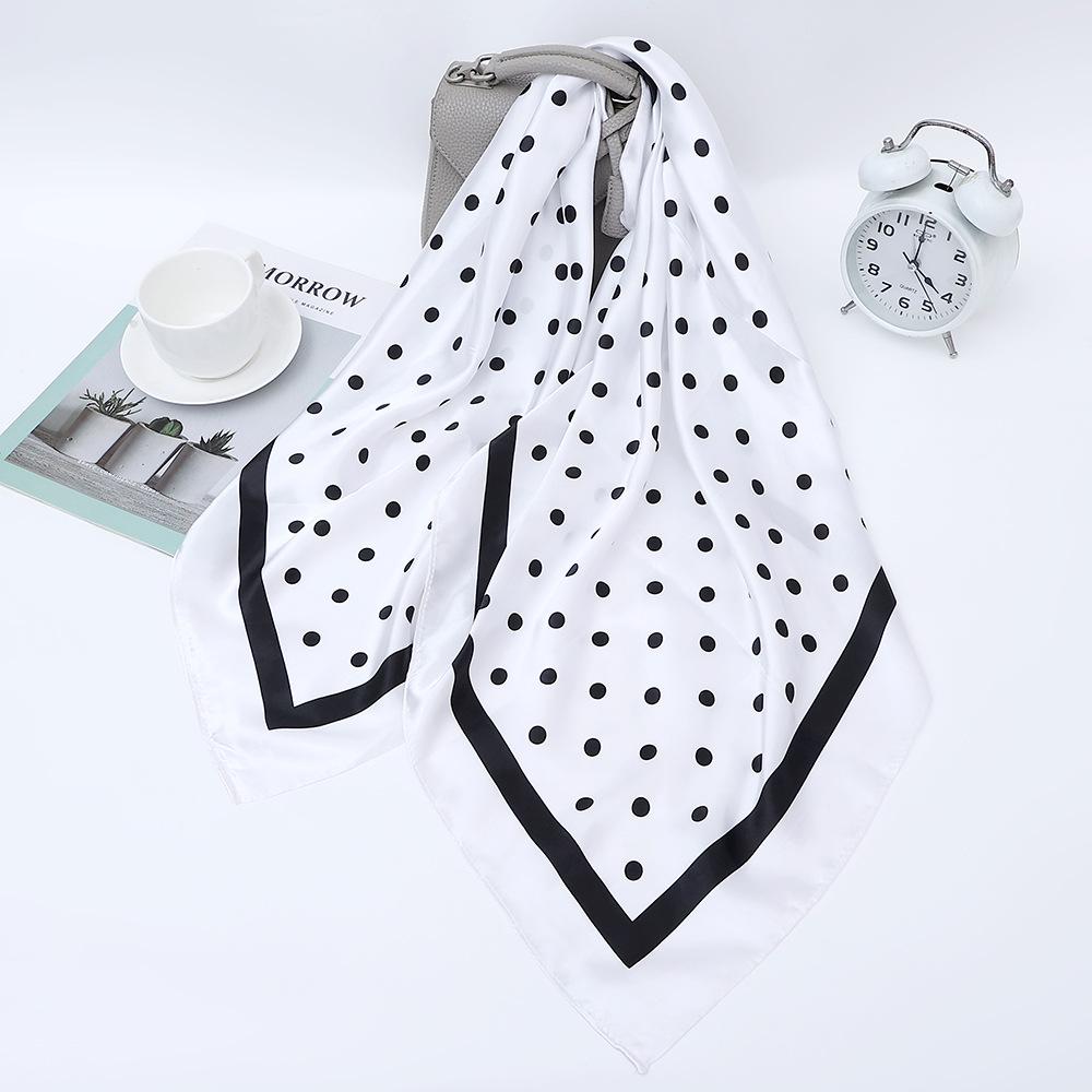 

Высококачественные роскошные шелковые шарфы, повязка на голову, шарфы, шейный шарф для женщин, шелковый шарф с цепочкой, женская декоративная шаль 90*90cm