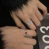 French Princess Style Light Luxury High-End Open Ring Stacked With Niche Design Pink Zircon Personalized Fashion Ring