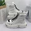 Fashion Men's High-top Boots Versatile White Casual Thick-soled Punk Style Knight Boot Niche Trend Men Fashion Rivet  Boots Botas Hombre
