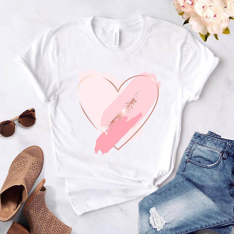 Women Tshirt Harajuku Love Graphic Fashion Female Tee Top White Ladies T-Shirt Casual Streetwear Tee Shirt Femme