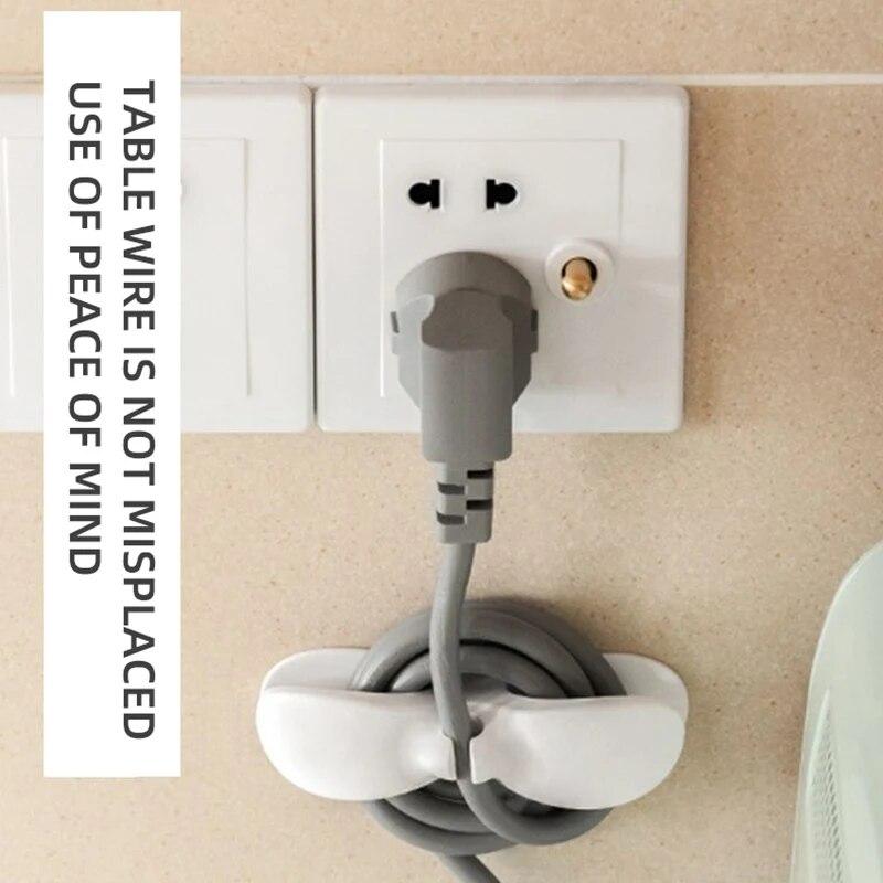 Plastic Clip-on Cable Organizer for Household Use - Easy Installation and Reusable