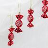 (6 Pcs/pack))9.5cm Christmas Candy Pendant Flat Sugar Pendant Xmas Tree Decoration New Year Children's Gift Home 2026 Navidad