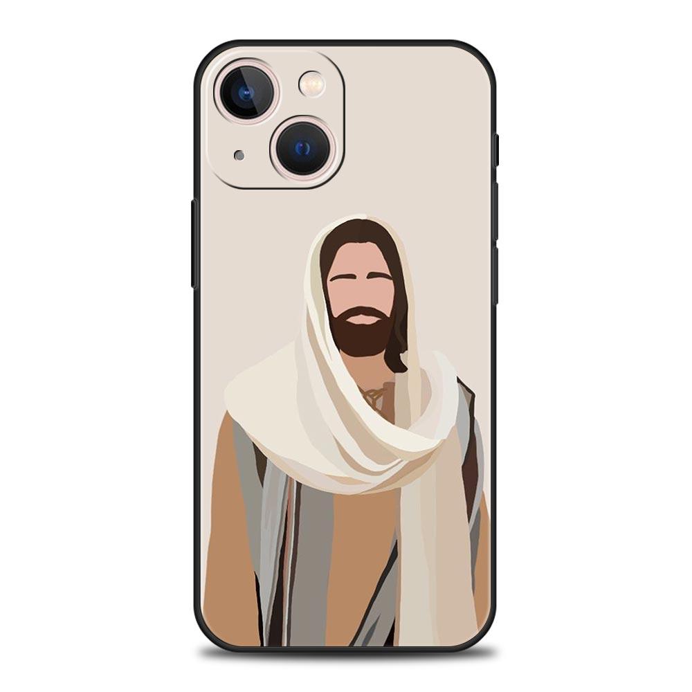 New Faith Christian Religious Jesus Luxury Phone Case For iPhone 11 14 15 Pro MAX 12 13 Mini 7 8 Plus X XR XS SE Silicone Cover
