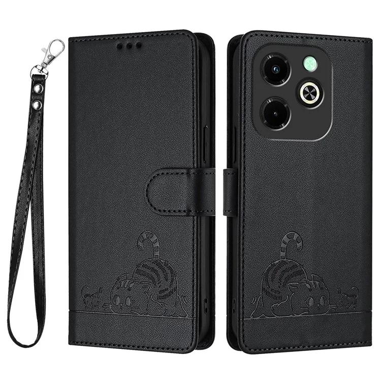 

Imprinting Series-9 for Infinix Hot 40i Case RFID Blocking Leather Wallet Phone Cover