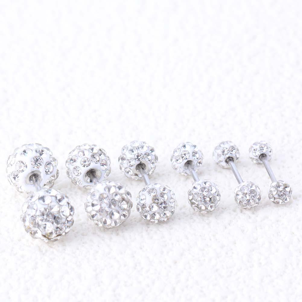 

Exquisite Polymer Clay & Titanium Steel Ball Stud Earrings 3-8mm - High-Quality Ear Piercing Jewelry with Screw-On Backs 4mm / pair