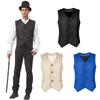 Herren Mittelalterliche Kleidung Retro Lässige Weste Halloween Smoking Jacke Mittelalterliches Kostüm Ärmellos Revers Gentleman Party Renaissance Gehrock