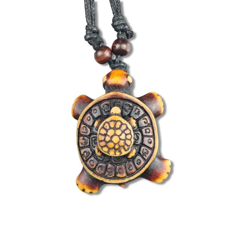 Vintage Animal Necklace, Springy Turtle Resin Jewelry Pendant, Sweater Chain Couple Accessories