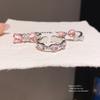 Jewelry Butterfly Bow Ring Set With Rhinestones For Women Fashion Accessories
