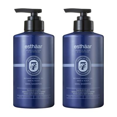 Aekyung Estard Peppermint Cool Shampoo Hair Loss Relief Function 500ml Hair Loss Shampoo, 2 Pieces