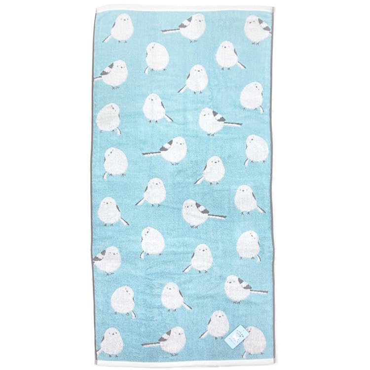 Hayashi Bath 60 x 120 Animal BO400211 Towel, Approx. cm, Face, Long-tailed Tit,