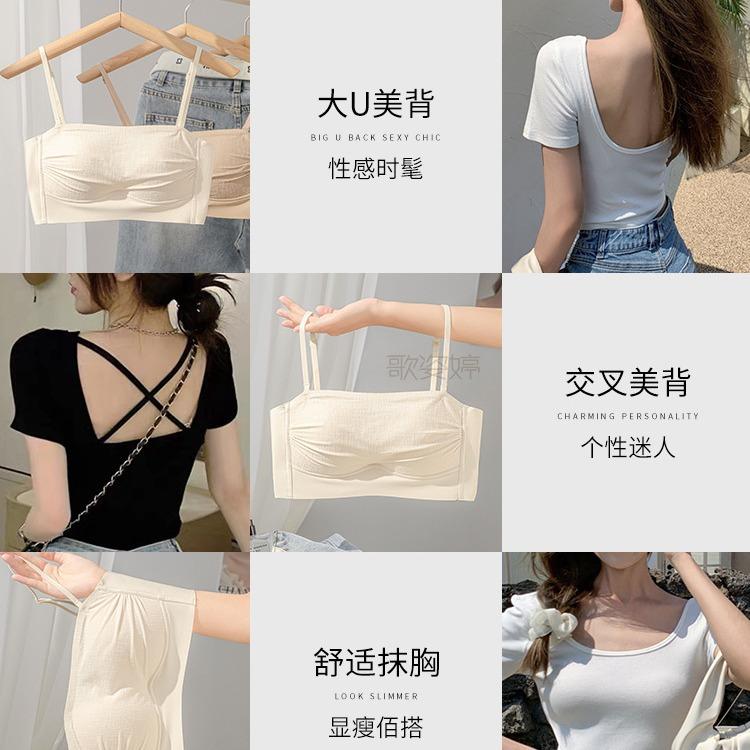 New beautiful back underwear, women gather small breasts, summer thin new tube top, chest wrap, anti-light