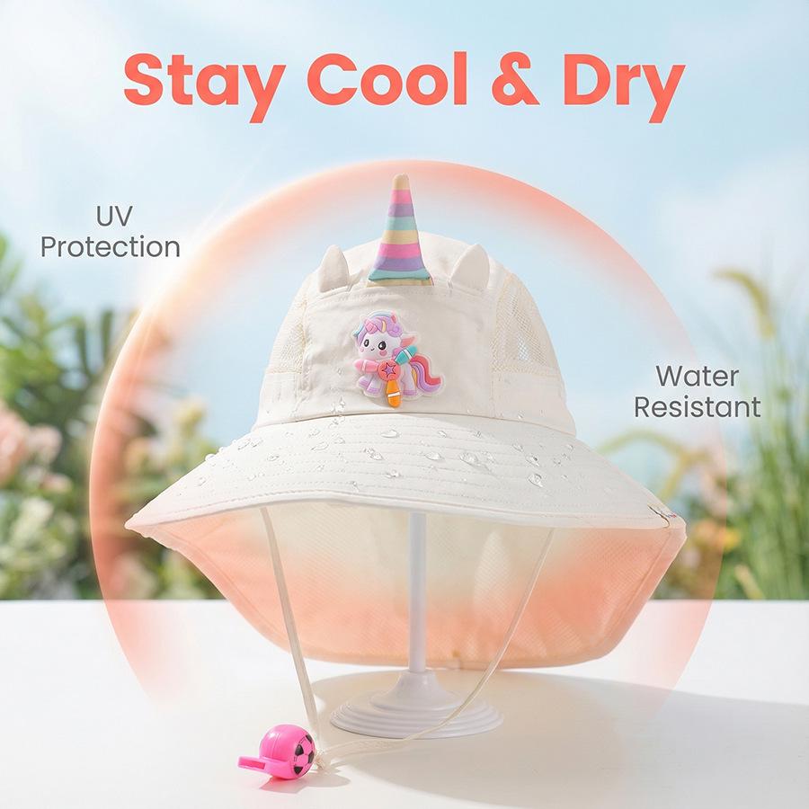 2026 My Little Pony Unicorn Kids' Wide-Brim Sun Hat - Summer Sun Protection for Girls