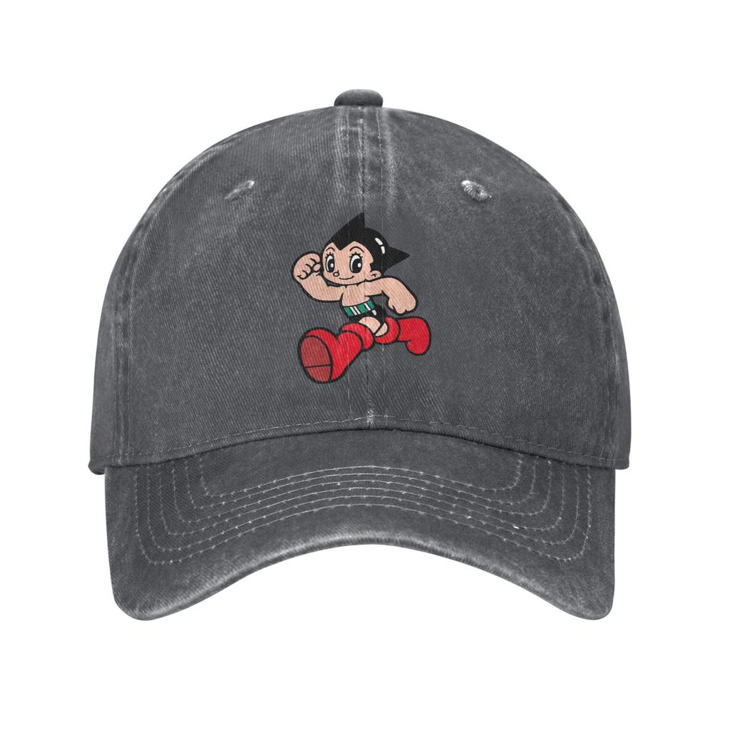 Astroboy Astro Boy Czapka z daszkiem Dżinsowa Vintage Zniszczona Snapback dla Unisex Kobiet Outdoor Wszystkie Pory Roku Podróżna Dopasowana Czapka Kapelusz