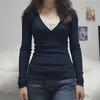 Women S Slim Fit Lace Spliced Long Sleeve T Shirt Autumn Winter Base Layer