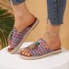 Mode 2025 Böhmische Flache Hausschuhe Damen Outdoor Sommer Neu Quaste Strandsandalen Große Größe Cross-Border Hausschuhe für Erwachsene