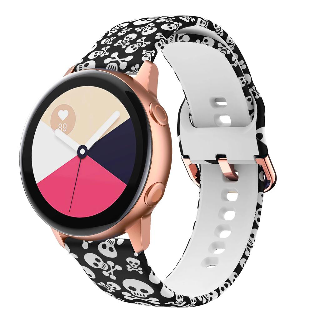 22mm 20MM Watch Strap for Samsung Galaxy Watch 6 5 pro/4/Classic Silicone Sport Bracelet for Amazfit GTR-GTS 4-3-2e Printed Band