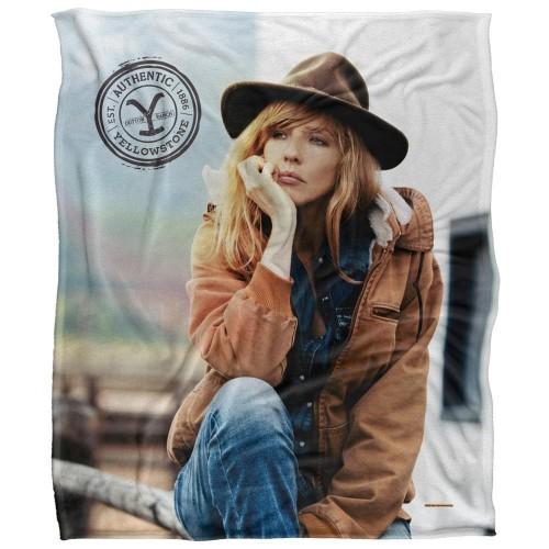 Yellowstone Deep Thought Silky Beth Dutton Supersoft Blanket