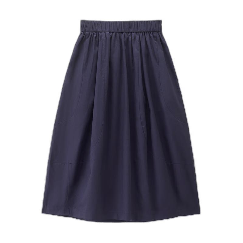 

Giordano Women s Linen Blend Elastic Waist Midi Skirt XL