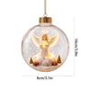 2D Flat Pattern Light Up Ornament Lightweight Clear Star Pendant  Holiday Party