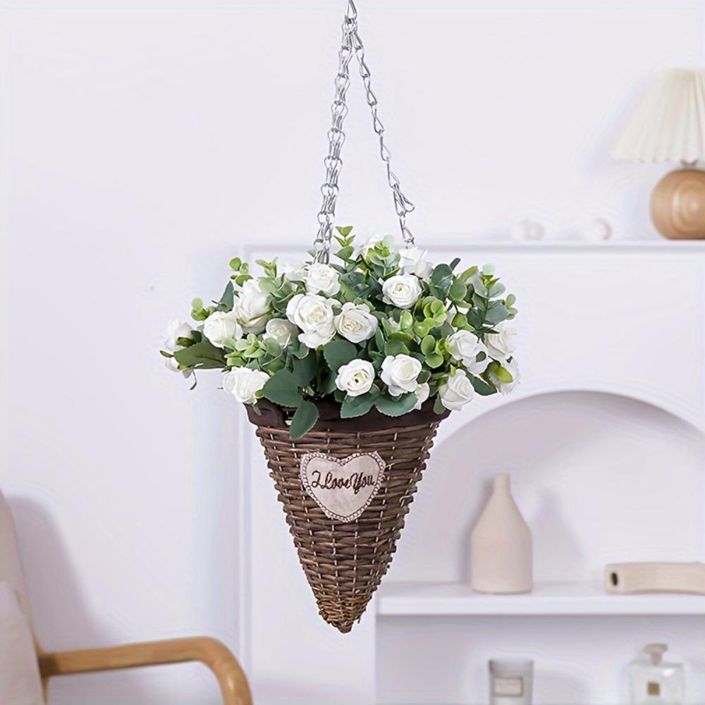 1pz 11 Teste Fiore Artificiale Rosa di Seta Foglie di Eucalipto Bianco Bouquet di Peonie Fiore Finto per Tavolo Matrimonio Festa Vaso Decorazione Casa
