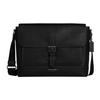 New Hudson Cow Leather Messenger Bag Shoulder Bag Crossbody Bag Large Size Men's Black CB841-QBBK