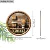 Ciekawa dekoracja toalety, drewniane wiszące znaki dekoracyjne, dekoracja ściany lub drzwi łazienki, produkty graficzne 2D, prezenty na parapetówkę dla przyjaciół