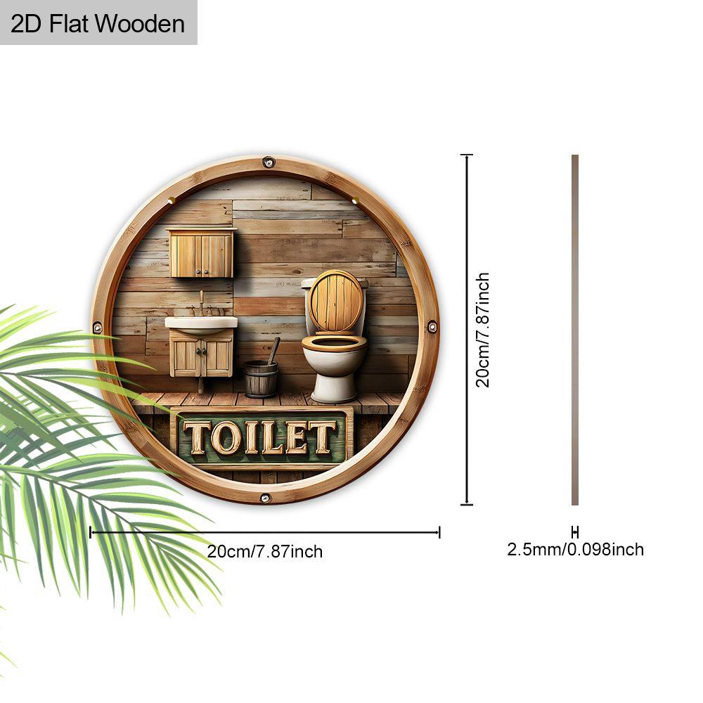 Interesting Toilet Decoration, Wooden Hanging Decorative Signs, Bathroom Wall or Door Decoration, 2D Graphic Products, Housewarming Gifts for Friends