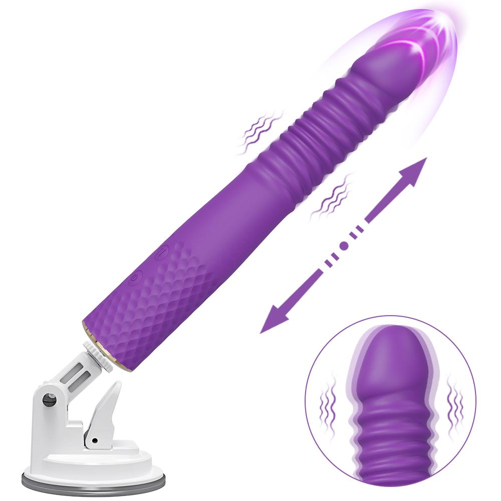 Sexspielzeug G-Punkt Vagina Vibrator für Frauen Automatisches Stoßen mit Halterung Erwachsenenprodukte Freihändiger Spaß Sexmaschine Vibrator