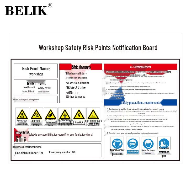 BELIK Safety Risk Notification Sign