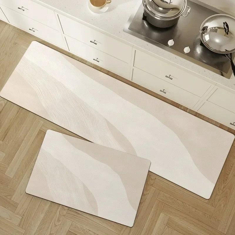 

Kitchen Floor Mats Bathroom Washable Anti Slip Entrance Doormat Hallway Living Room Carpet Bedroom Bedside Soft Decor Long Rug 40x60cm
