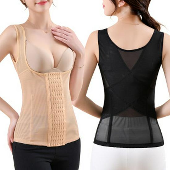 Plus Size Waist Cincher Shapewear: Postpartum Abdominal Control with Bust Support for Women