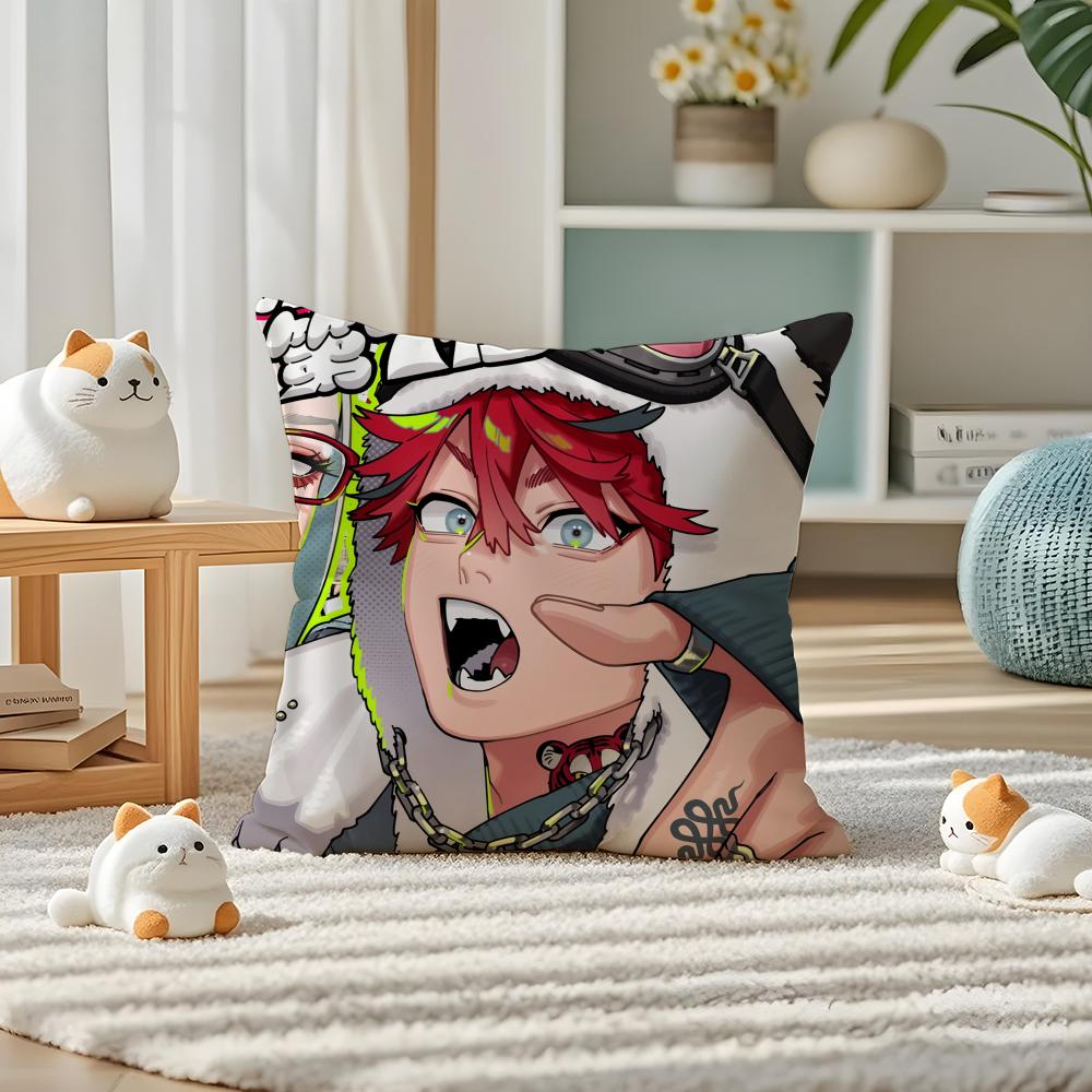 Manga GGokurakugai Pillow Case Silky elegant Comfort Sofa Bed Invisible zipper 30X30cm