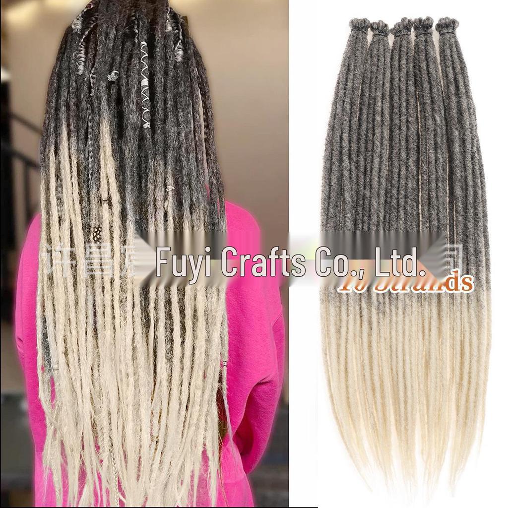 24" Multicolor Gradient Reggae Dreadlock Wig for Women
