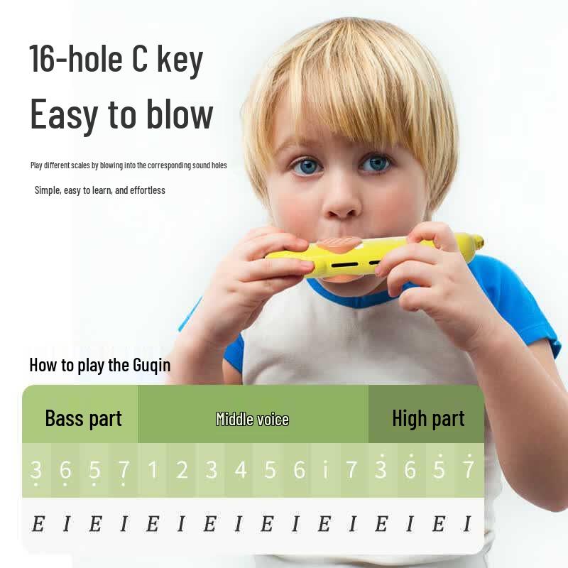 Harmonika für Anfänger Kleinkinder: 16-Loch-Blasinstrument für die Früherziehung