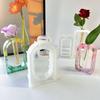 Hydroponic Mould Flowerpot Vase Epoxy Resin Crystal Glue Molds Round Square Heart Test Tube Flower Breeding Silicone