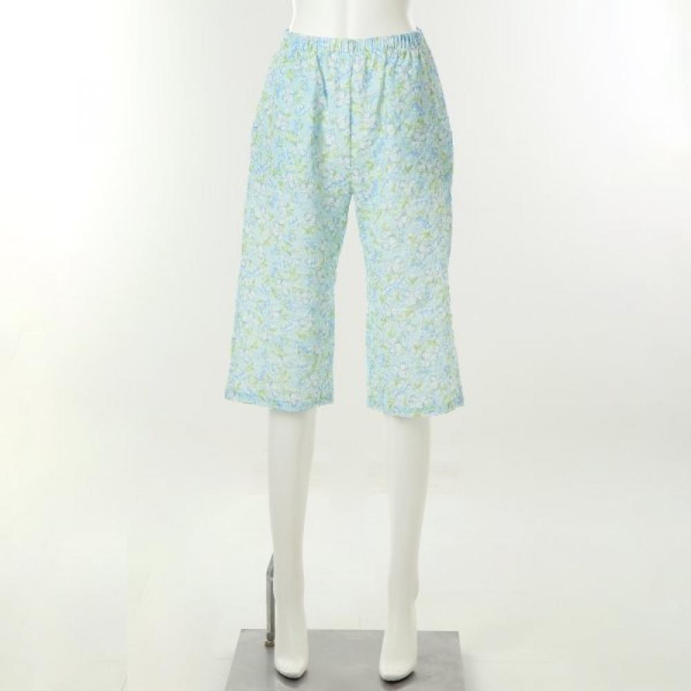 Venus Poly Pleated Floral Print Women S Loungewear pantS Blue vepS110w