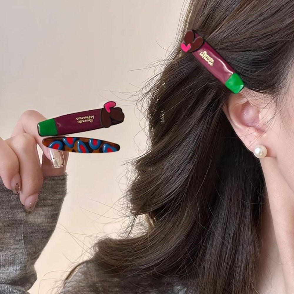 2pcs/set Bangs Clip Hairpins Barrettes Makeup Hair Clips Creative Love Hairpin Set  Daily