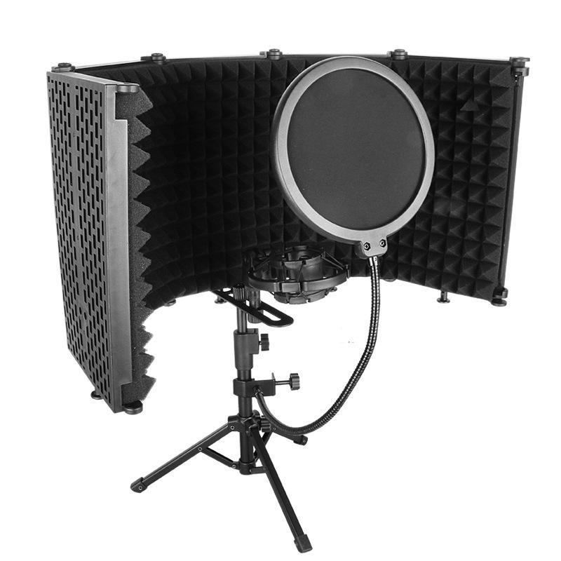 Soundproof Microphone Cover: Noise-Reducing Folding Windscreen for Studio Recording