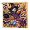 Relaxing Stress Relief Crafts Halloween Faux Pearl Painting Kit, DIY Witchcraft Art 3D Crafting Materials Bead Wall Craft Kit for Adults Beginners,