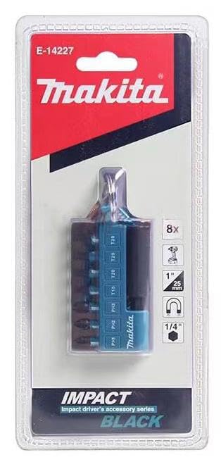Makita Impact Driver Bit Bit Holder with Hex Shank Set, Carabiner, E-14227, 6.35mm [Used]