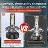 2Pcs Super Bright Mini H4 H7 LED Car Headlight Bulbs 20000Lm Auto H1 H11 LED Light H8 HB3 HB4 9005 9006 9012 6500K 4300K 8000K Auto Lamp 12V 24V
