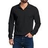 Men's Casual Collared Long-Sleeve Fleece Base Layer Top