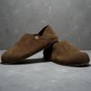 New Fashion Men Leather Flats Shoes Comfortable Man Casual Shoes Slip on Male Outdoor Walking Shoes Split Leather Driving Shoes